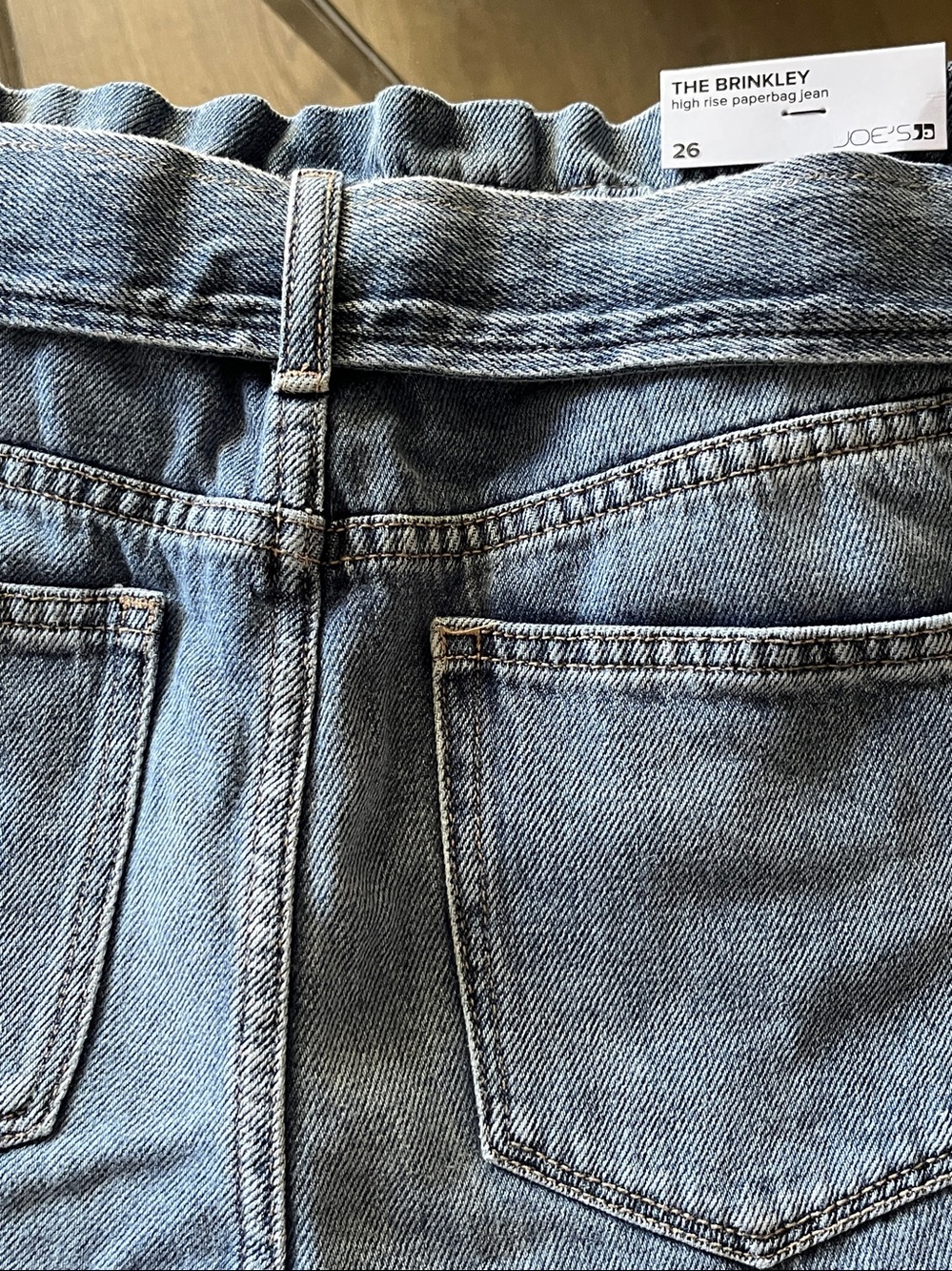 NWT Joe's Jeans Relaxed Tie-Waist Jeans - Blue size 26 - Picture 5 of 6